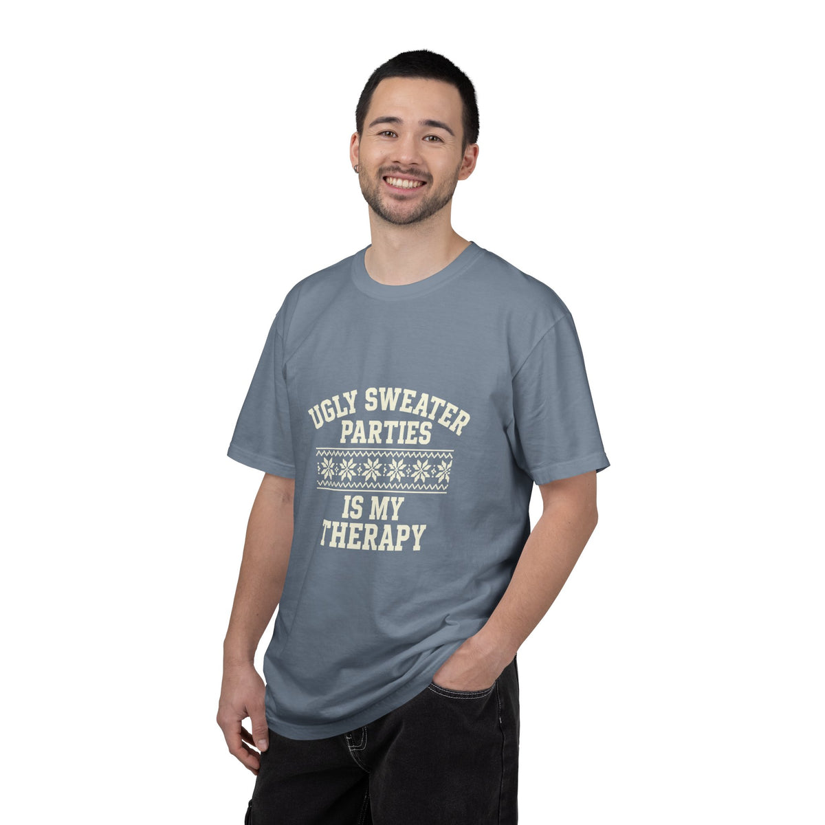 Ugly Sweater Parties Is My Therapy T-Shirt - Trending Now - October 2026