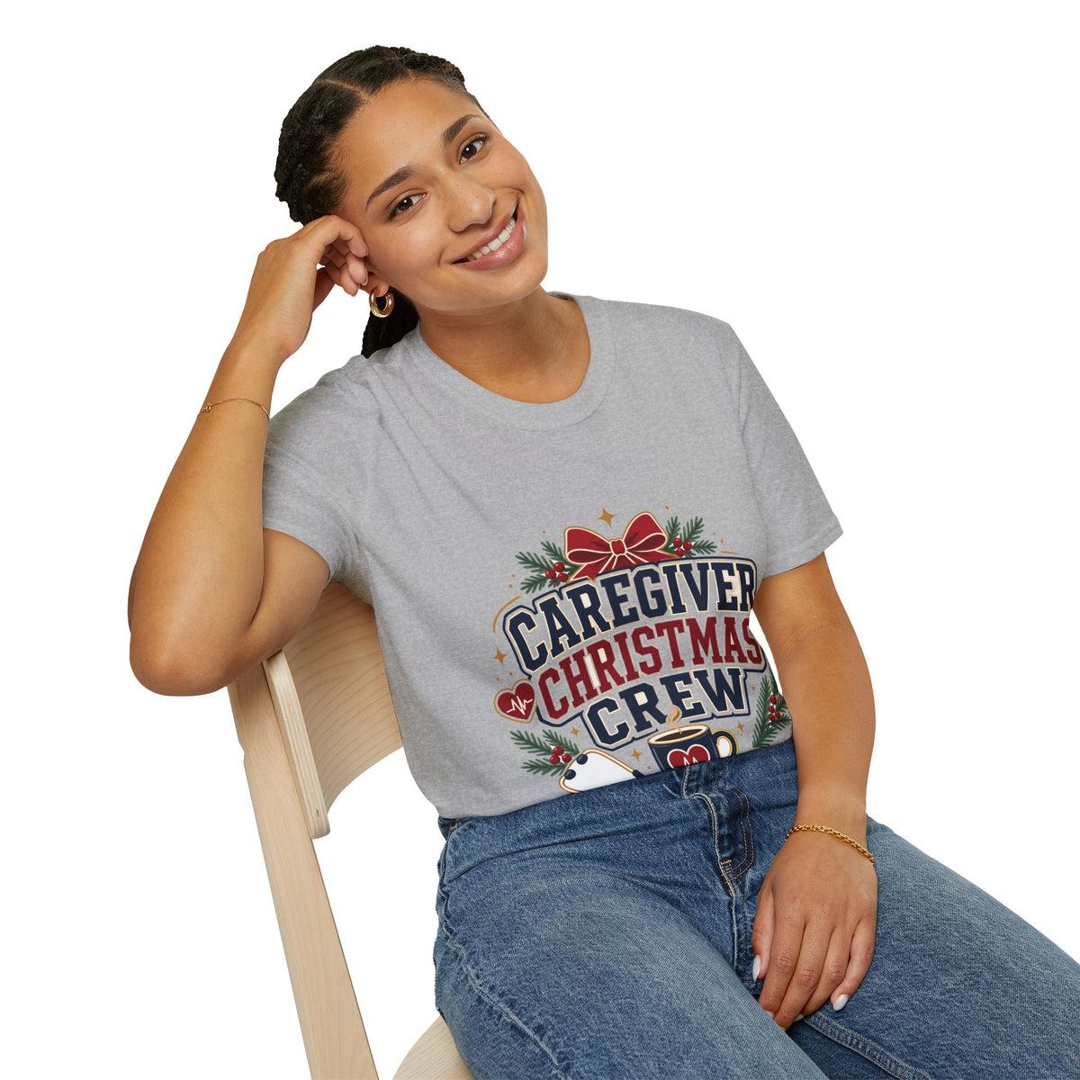 Caregiver Christmas Crew T-Shirt — Holiday Nurse & Caregiver Gift