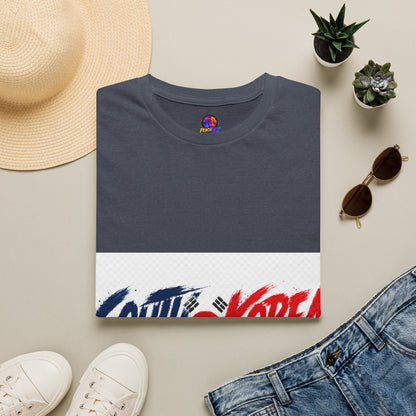 South Korea Flag Brushstroke T-Shirt — Patriotic Korean Travel Tee