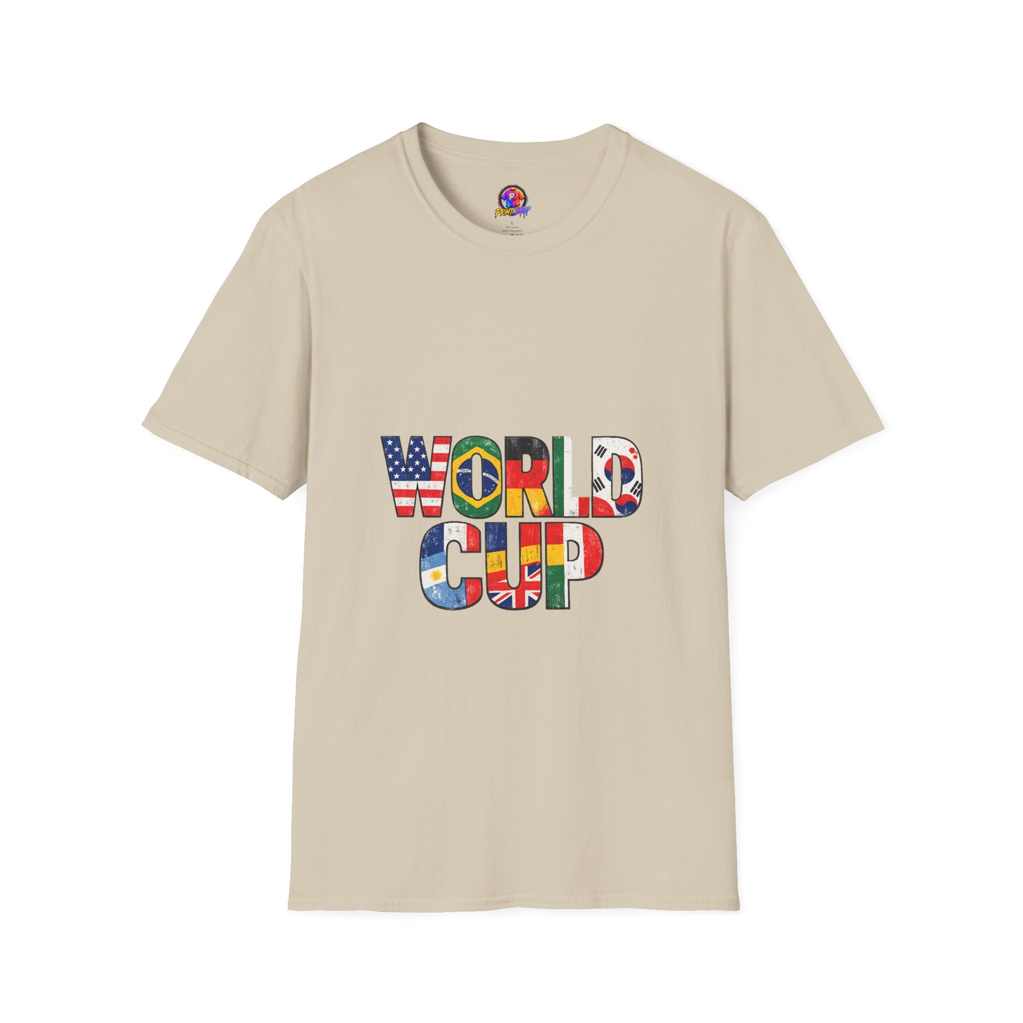 World Cup Flag Graphic T-Shirt — 'WORLD CUP' International Soccer Fans Tee