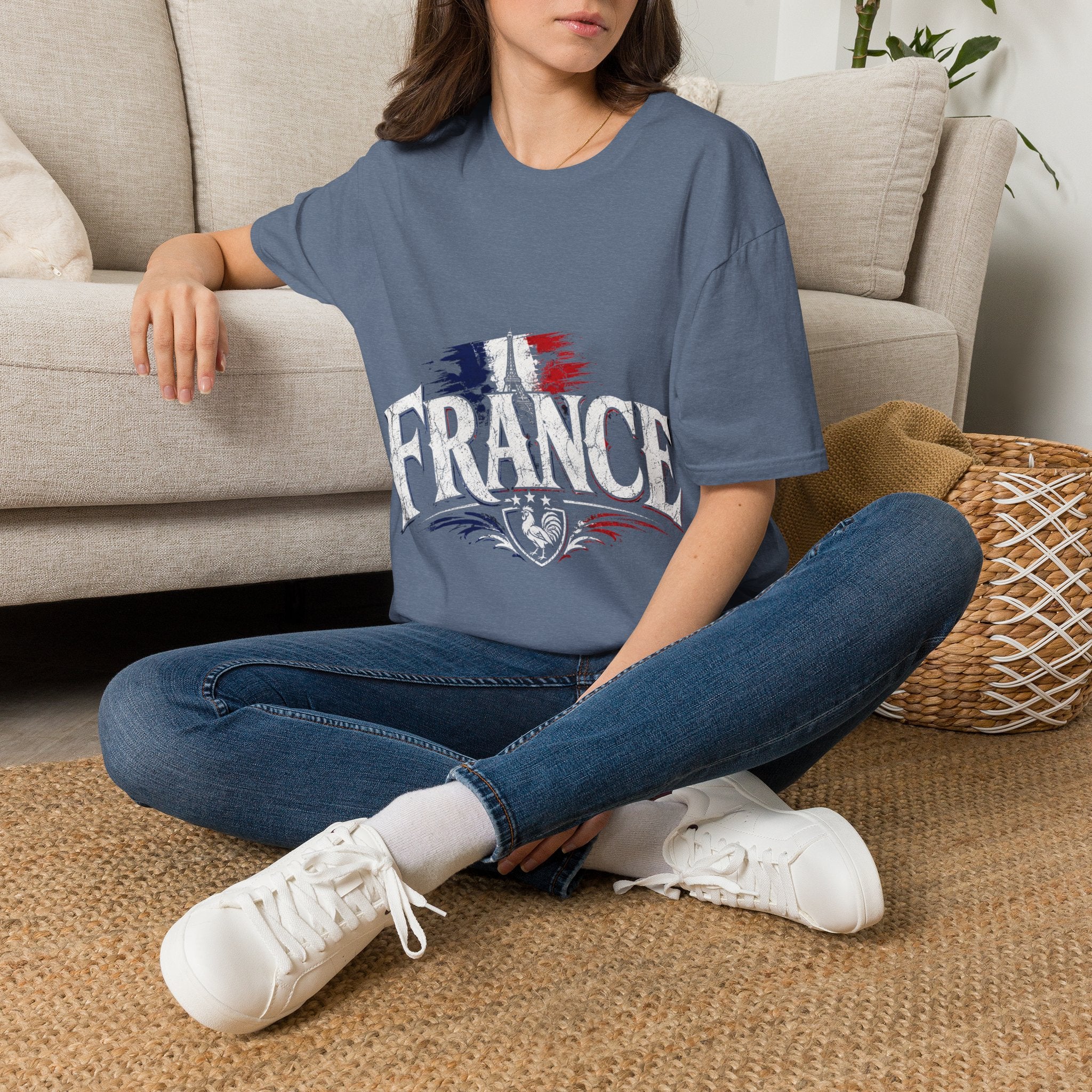 France Flag T-Shirt — Vintage Eiffel Tower French Pride Tee