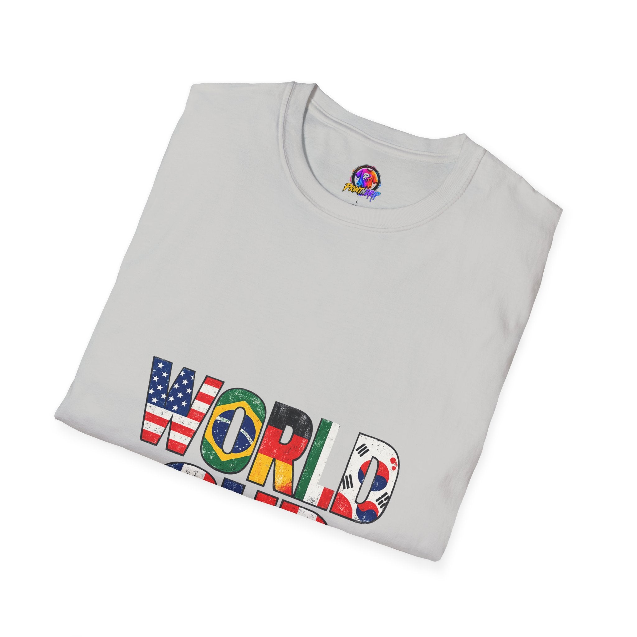 World Cup Flag Graphic T-Shirt — 'WORLD CUP' International Soccer Fans Tee