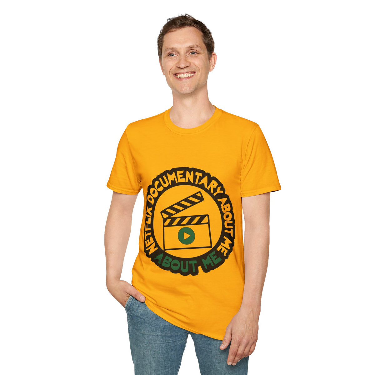 Netflix Documentary About Me Green Badge T-Shirt - Retro Circle Logo Graphic Tee - Trending Now - September 2026