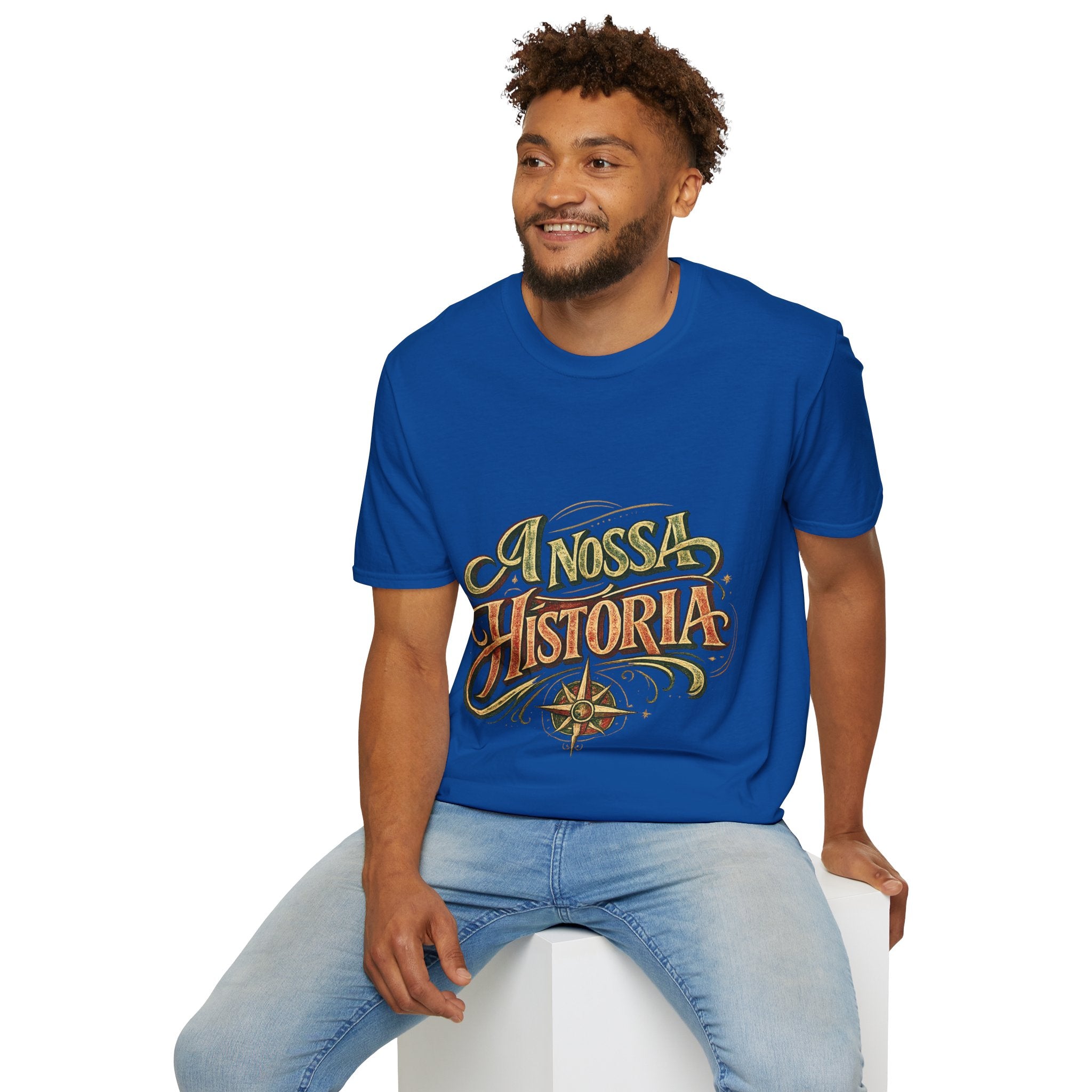 Portugal T-Shirt — "A Nossa História" Vintage Compass Graphic Tee