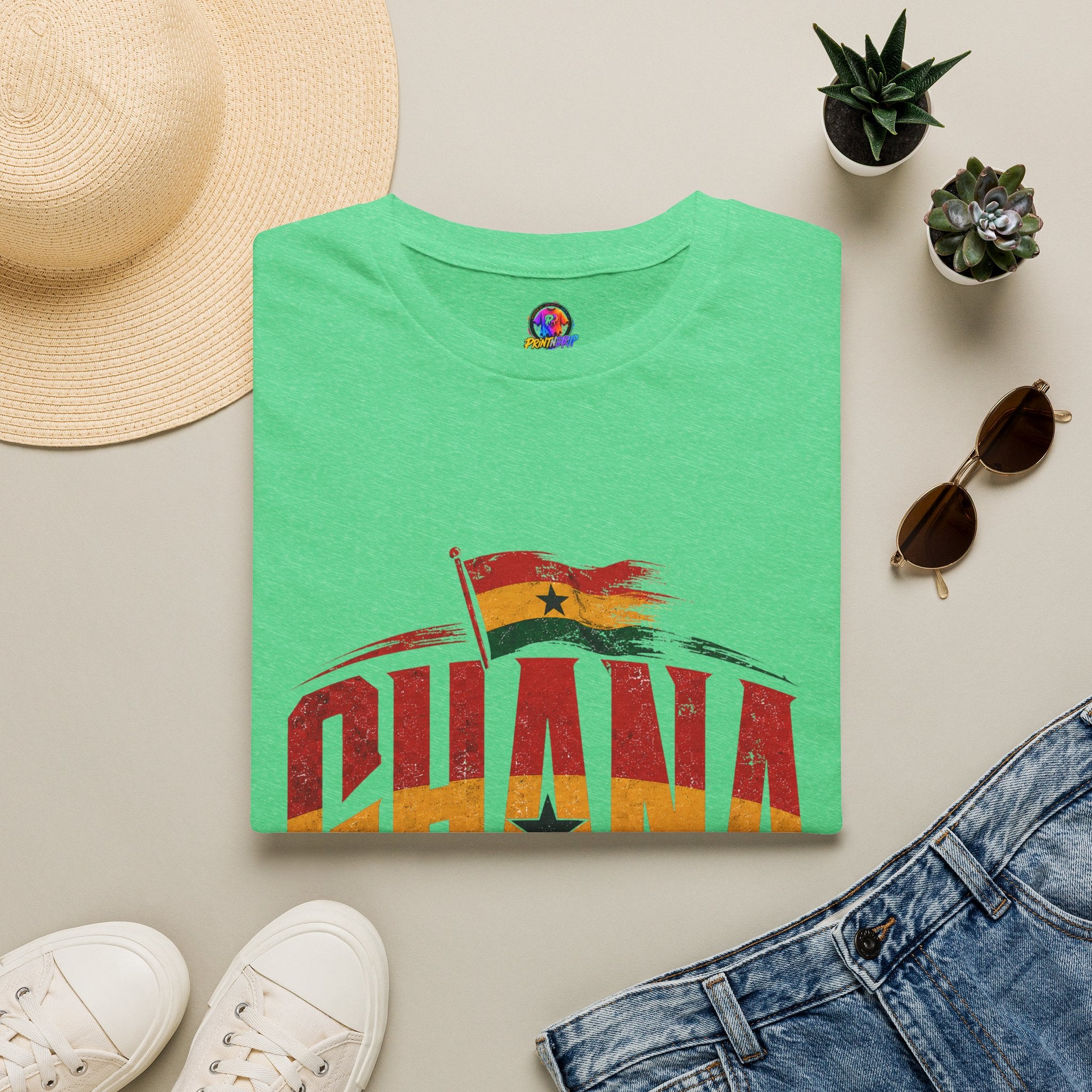 Ghana Flag Soccer T-Shirt — Retro Ghana Pride Football Tee