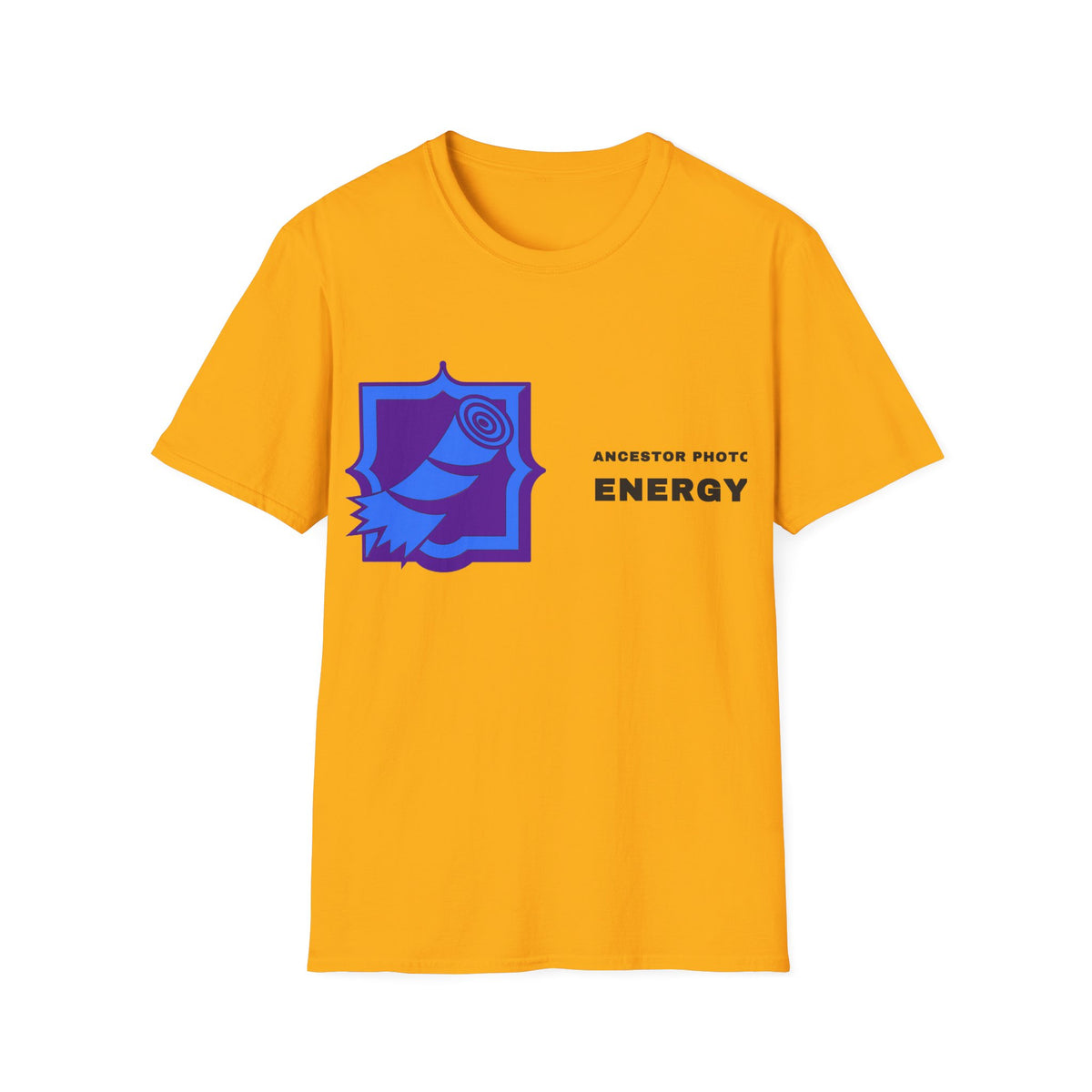 Rose Shield T-Shirt — Abstract Blue Rose Graphic Tee (Accent Text: 'ENERGY') - Trending Now - September 2026