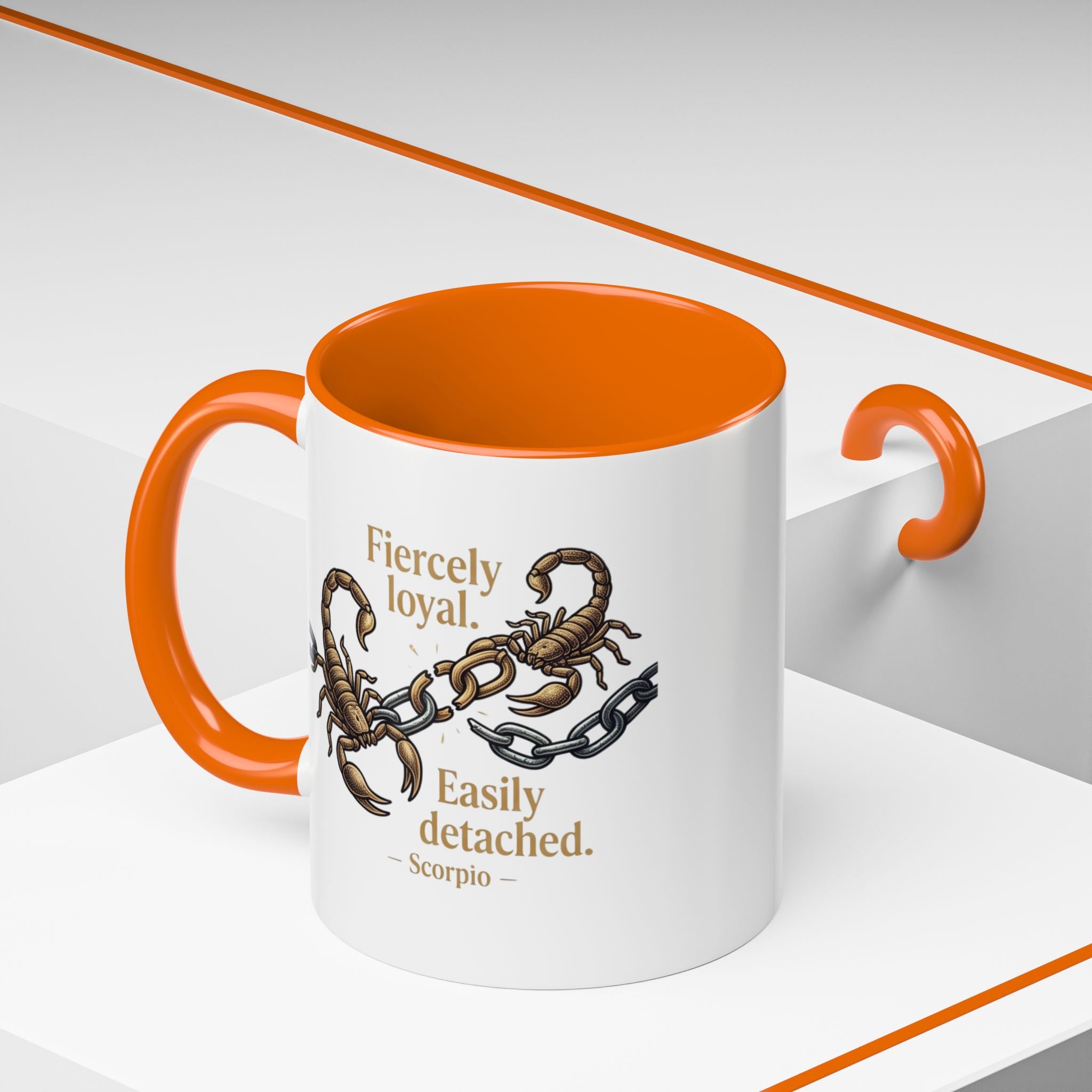 Scorpii Coffee Mug — "Fiercely Loyal, Easily Detached" Accent Mug