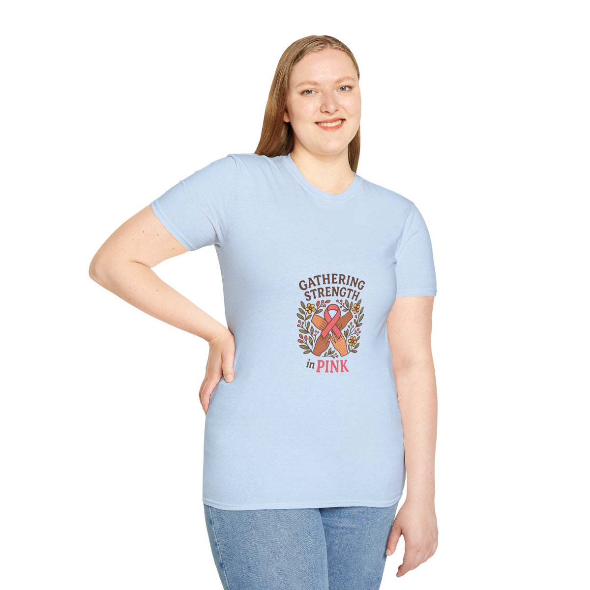 Breast Cancer Awareness T-Shirt — "Gathering Strength in Pink" - Trending Now - October 2026