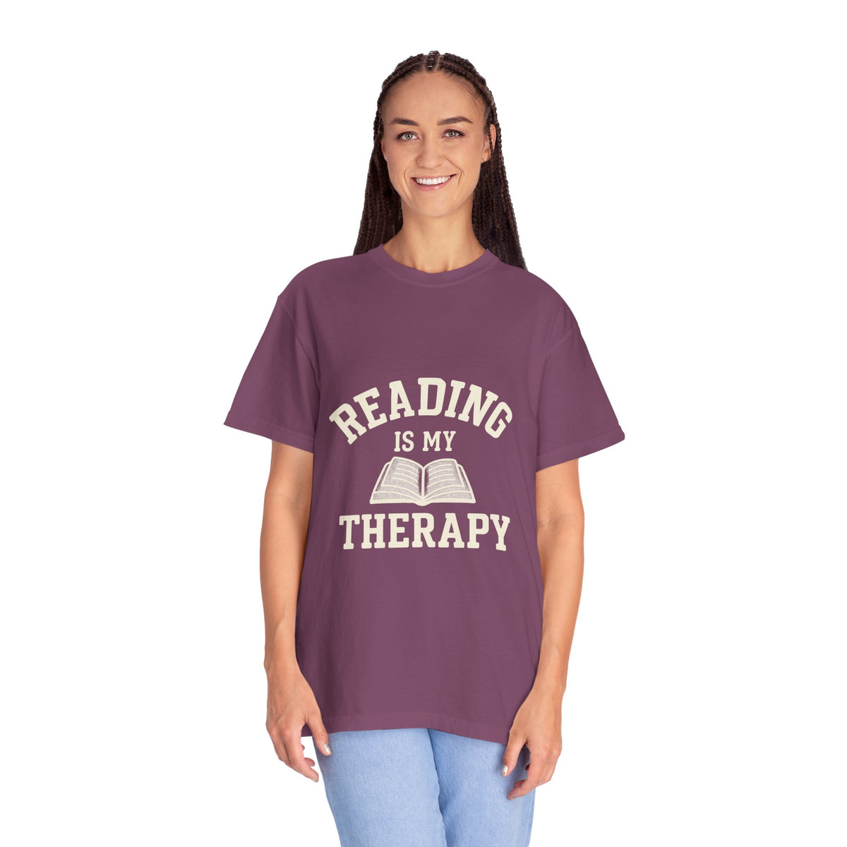 Reading Is My Therapy Book Lover Retro Aesthetic Graphic Tee - Trending Now - October 2026