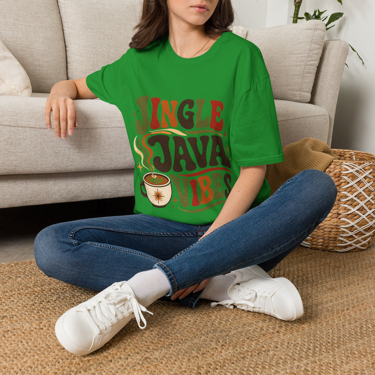 Retro "Jingle Java Vibes" T-Shirt