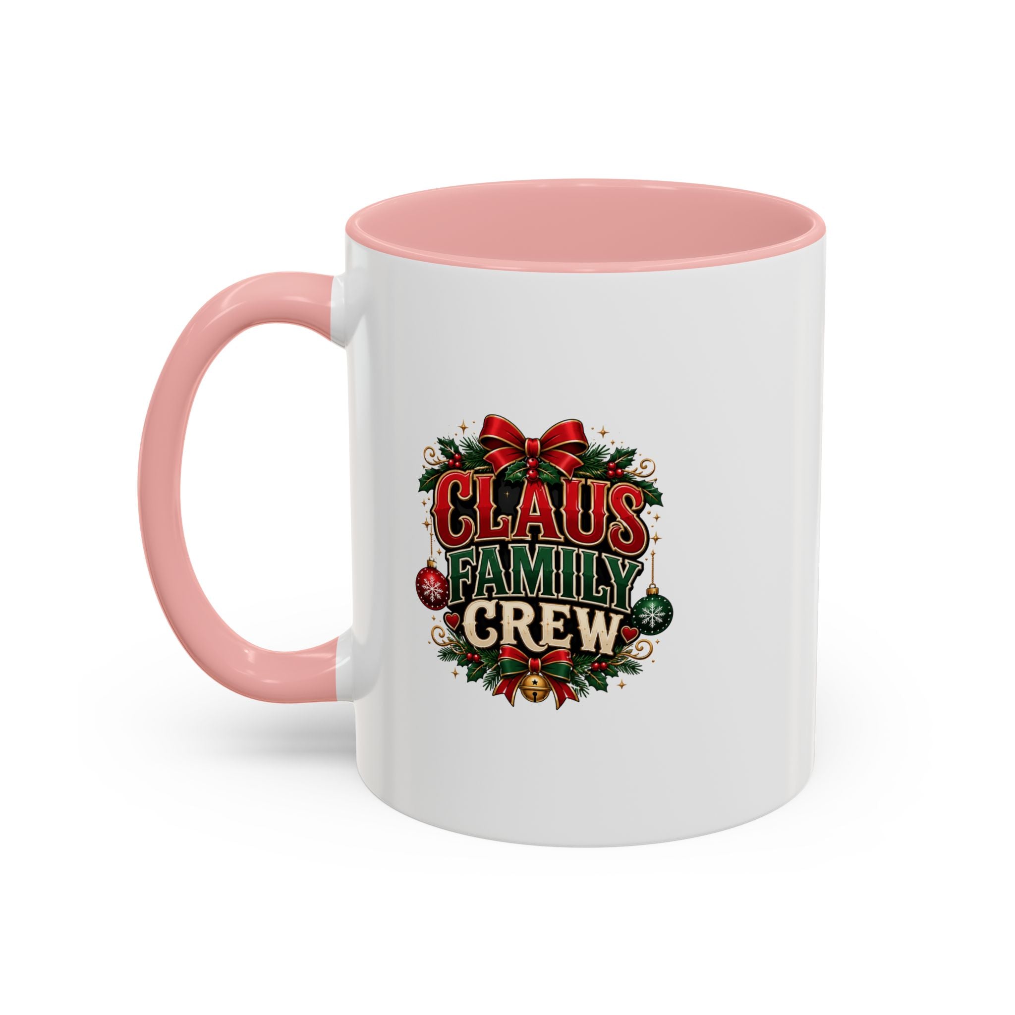Claus Family Crew Accent Coffee Mug – Holiday Christmas Tea & Coffee Cup