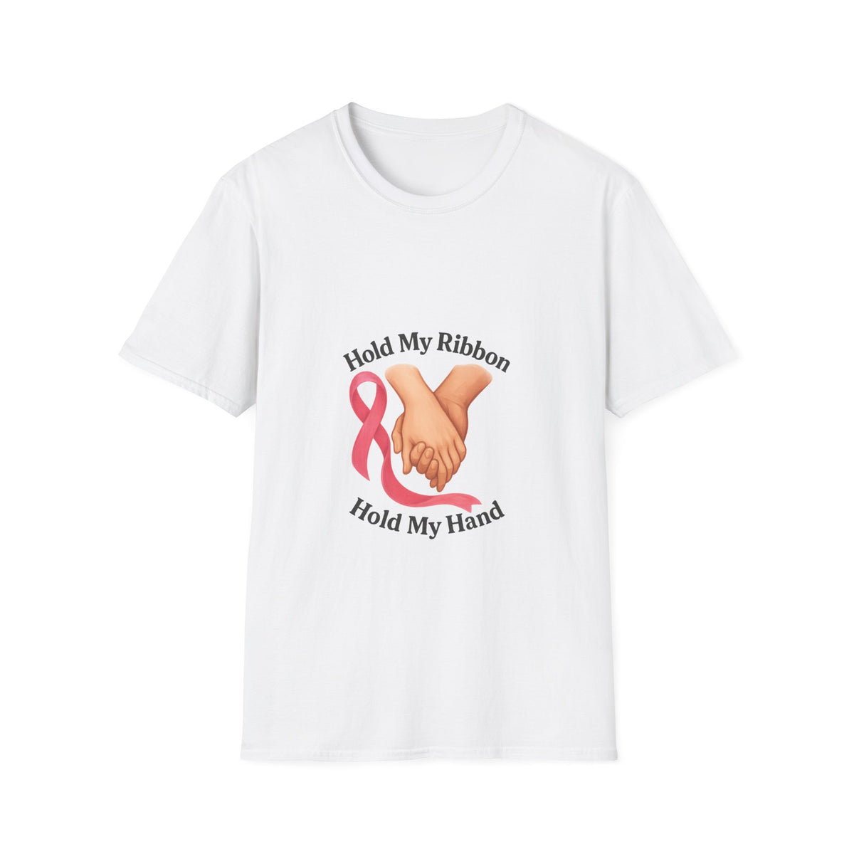 Breast Cancer Support T-Shirt — “Hold My Ribbon Hold My Hand” - Trending Now - October 2026