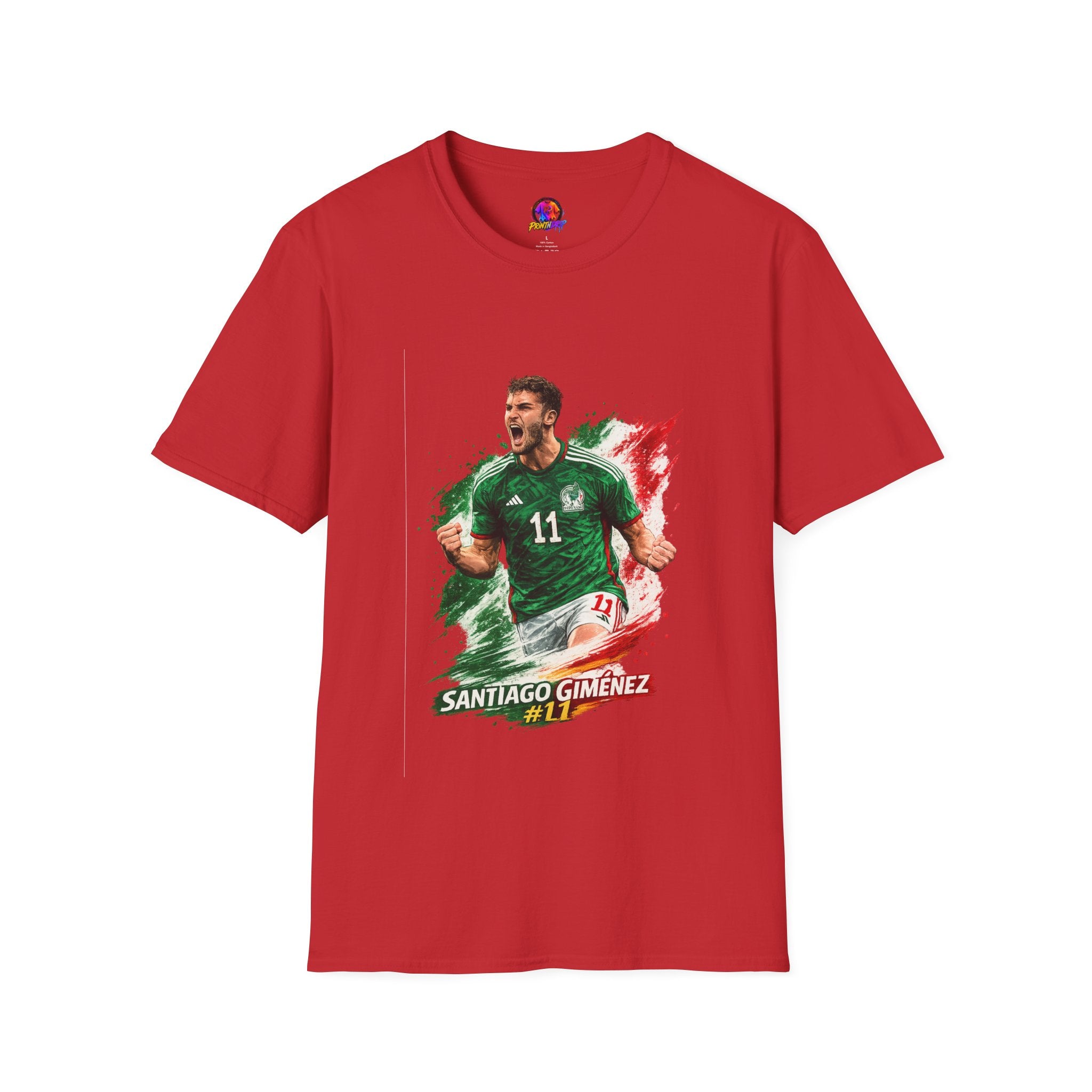 Mexico Soccer Jersey T-Shirt — Santiago Giménez Mexico #11 Fan Tee