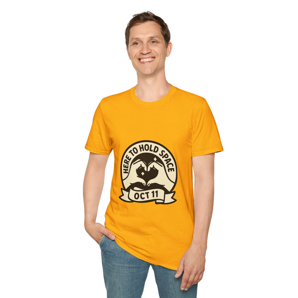 Sea Turtle Rescue Badge T-Shirt — "Here to Hold Space" Oct 11 - Trending Now - October 2026