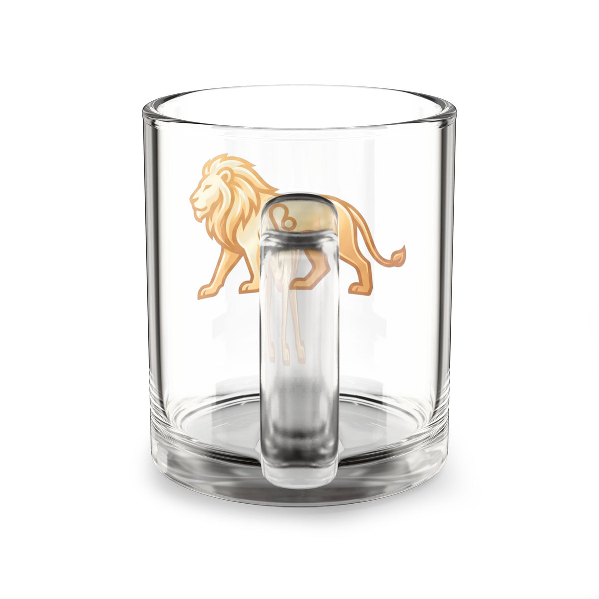 Leo Zodiac Glass Mug — 10oz Horoscope Lion Coffee Cup