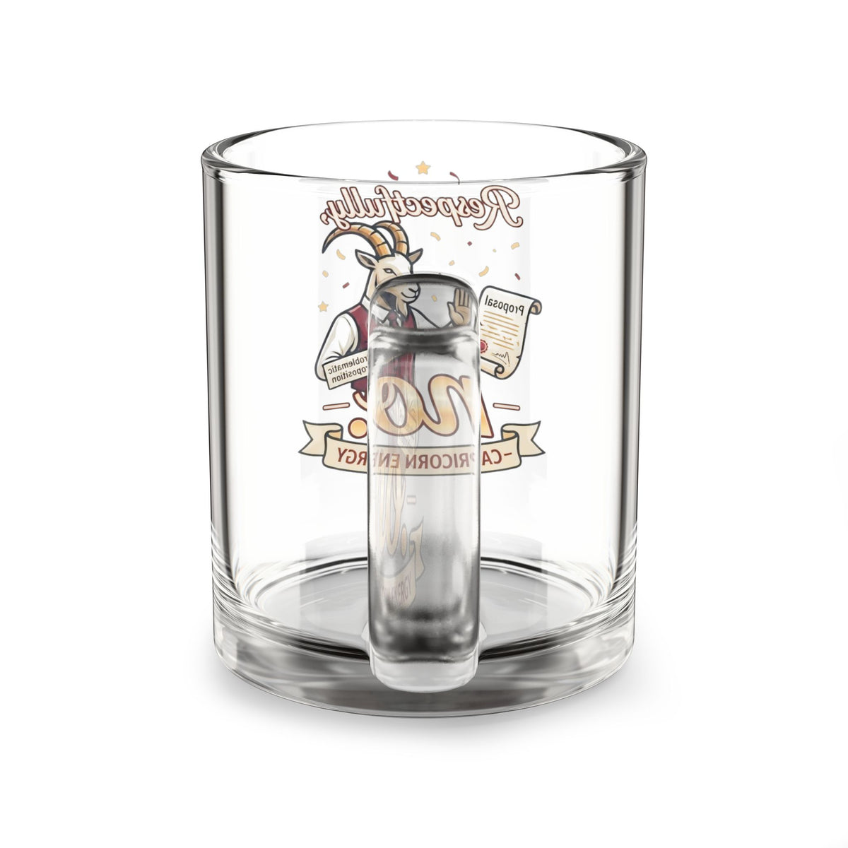 Capricorn Glass Mug — "Respectfully, No. Capricorn Energy" 10oz Horoscope Gift