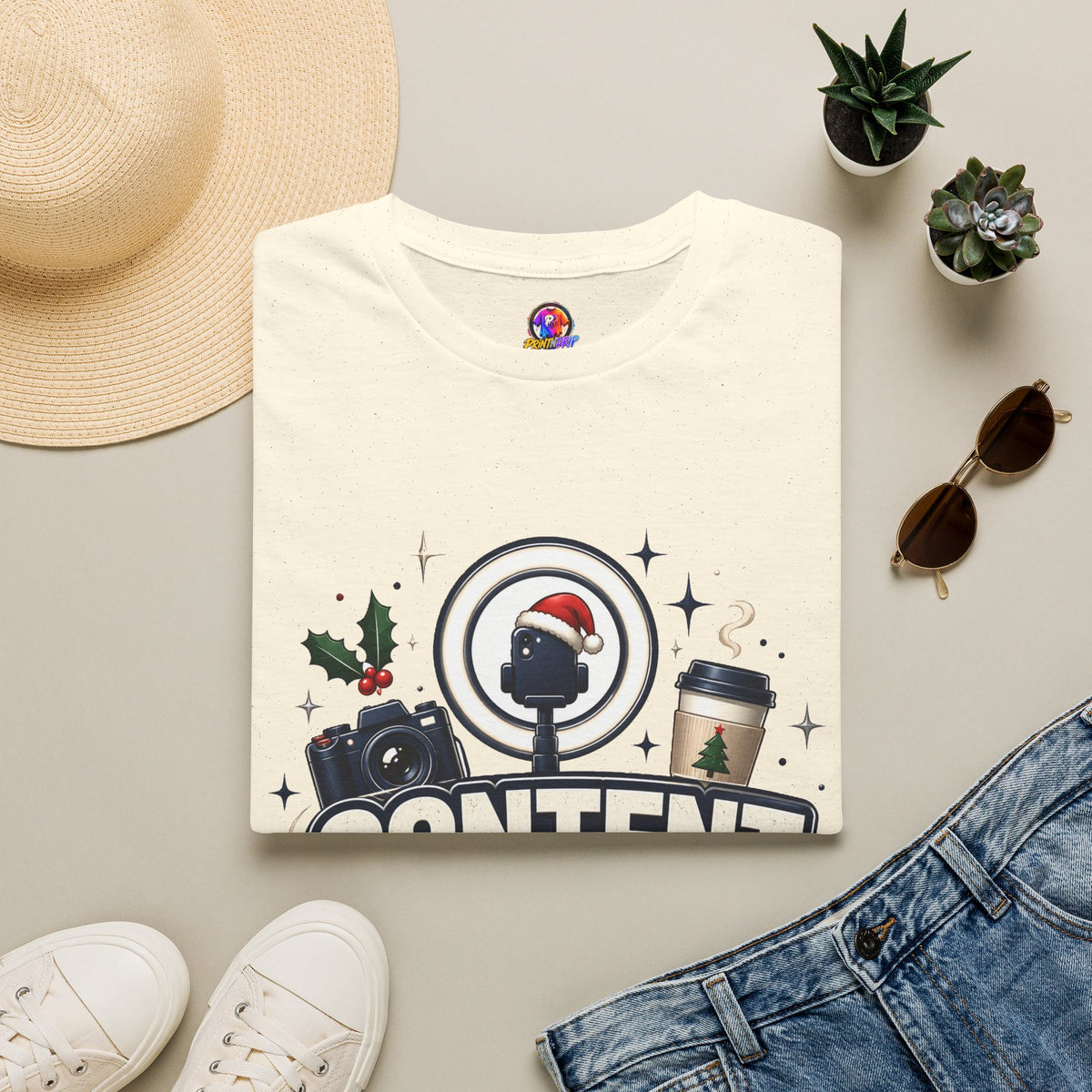 Content Creator Christmas T-Shirt
