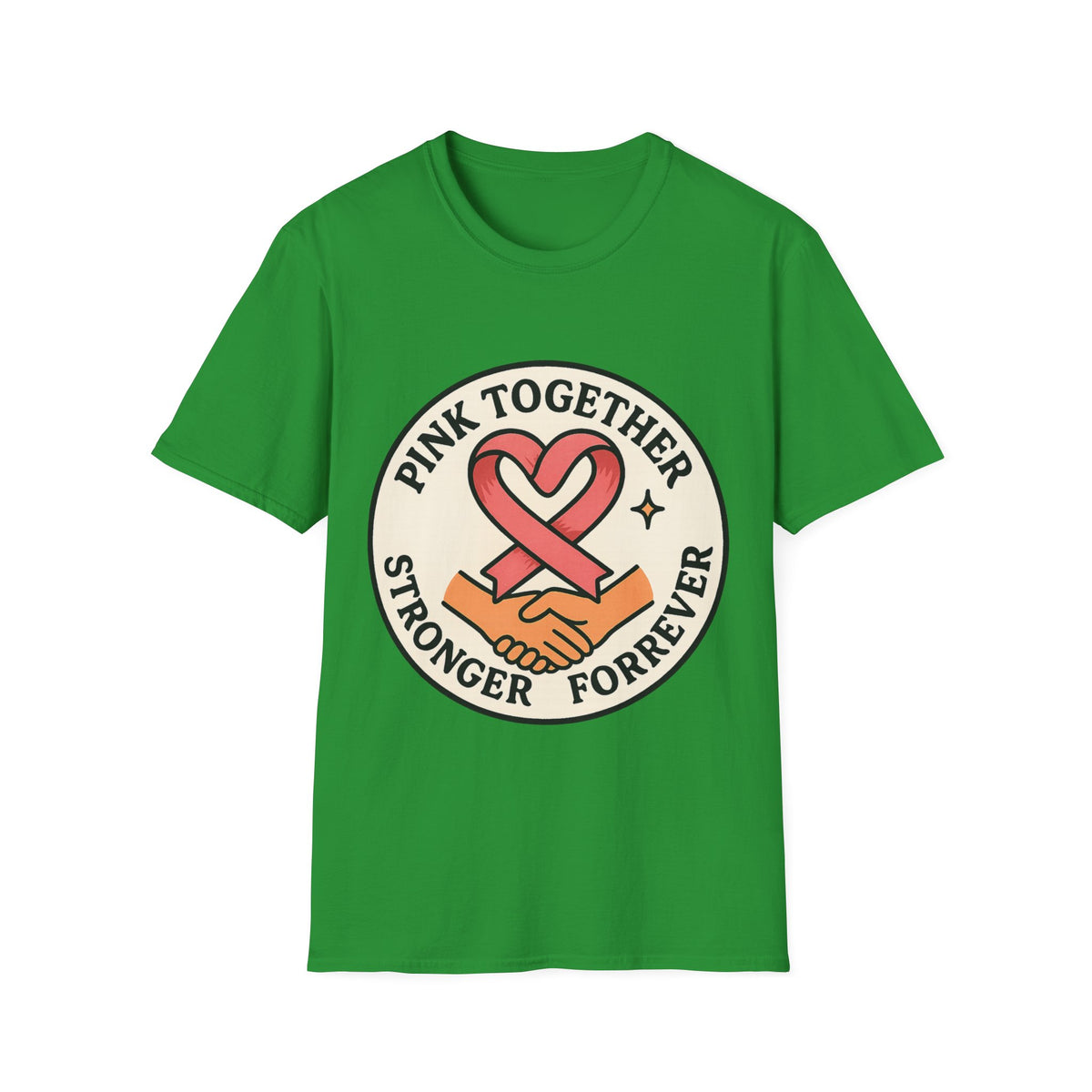 Pink Together Stronger Forever Shield Badge T-Shirt, Breast Cancer Heart Ribbon Tee - Trending Now - September 2026