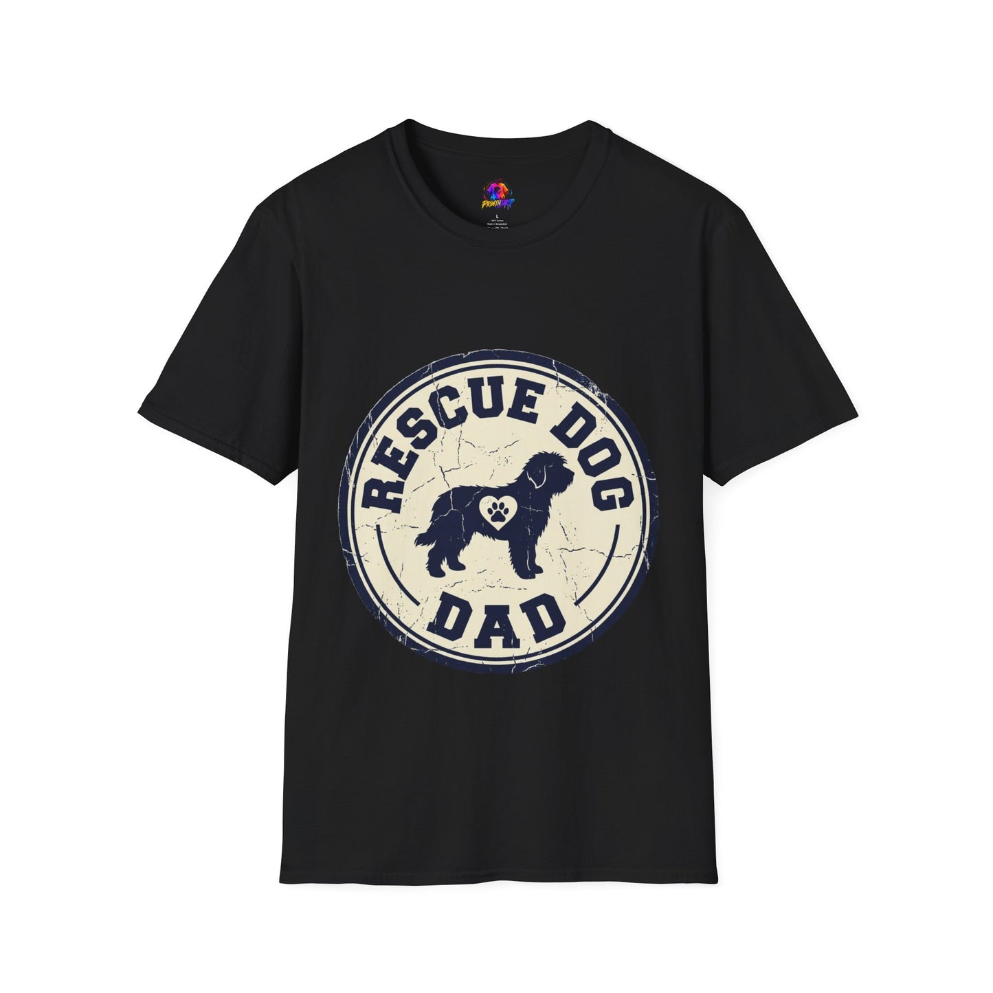 Rescue Dog Dad T-Shirt – Vintage Shelter Pup Support Tee
