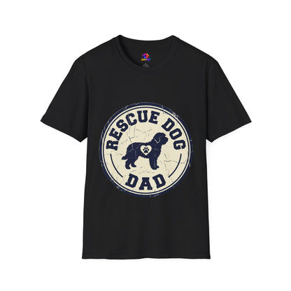 Rescue Dog Dad T-Shirt – Vintage Shelter Pup Support Tee