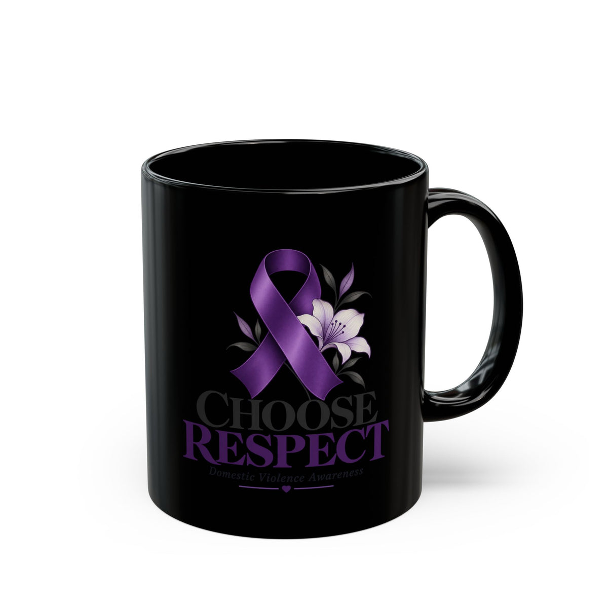 Choose Respect Purple Ribbon Domestic Violence Awareness Mug
