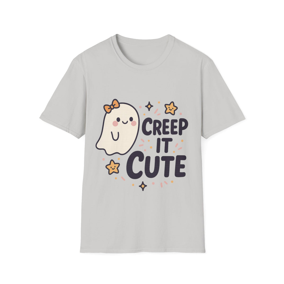 "Creep It Cute" Funny Ghost Tee | Pastel Spooky Season Halloween T-Shirt - Trending Now - September 2026
