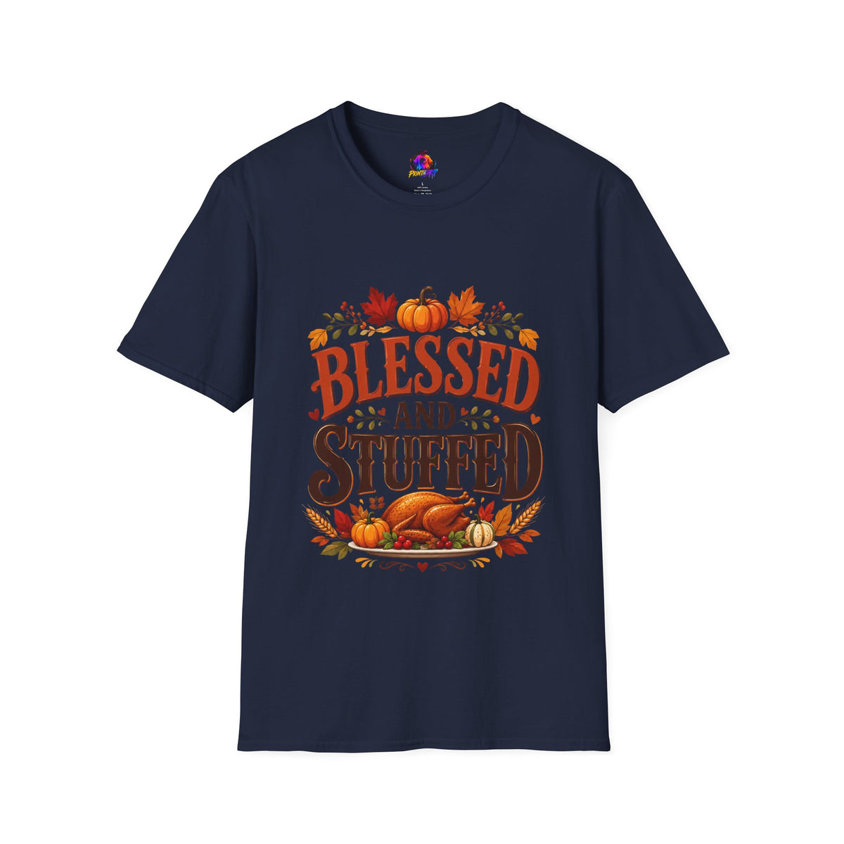 Thanksgiving T-Shirt Blessed and Stuffed Thanksgiving T-Shirt