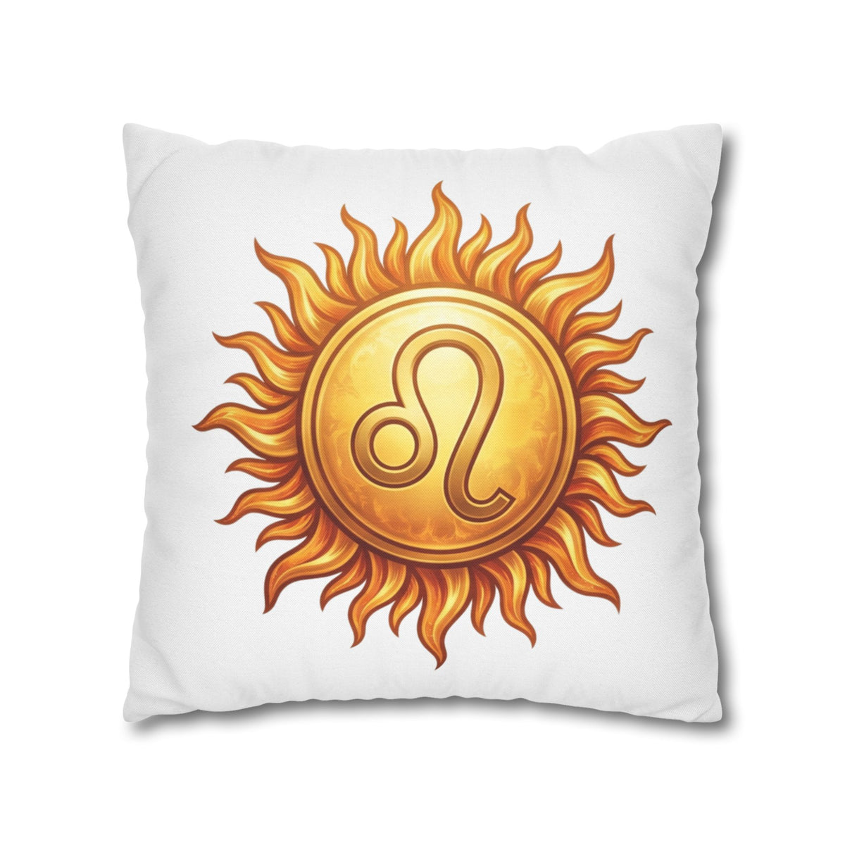 Leo Sun Zodiac Decorative Pillow Spun Square Pillowcase