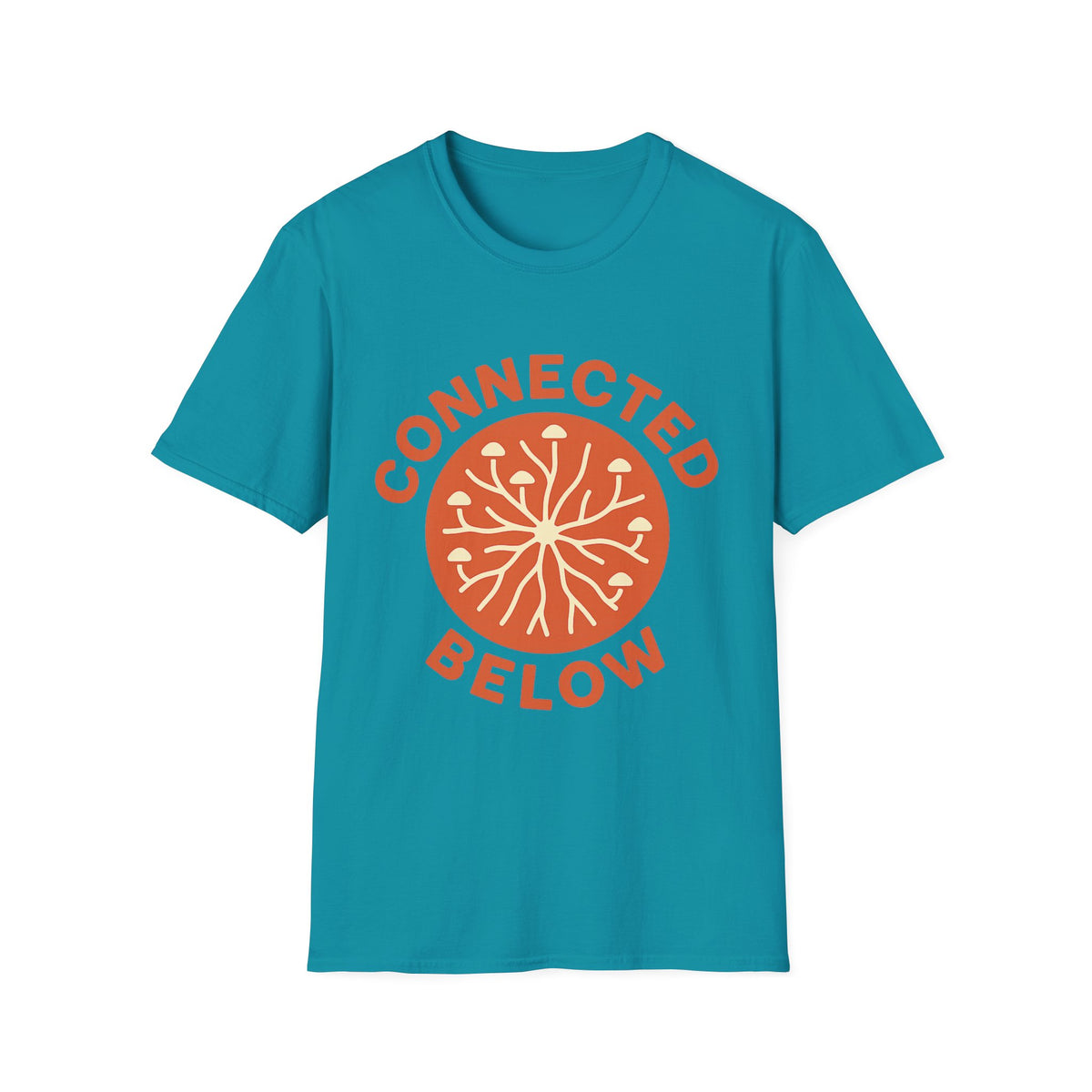 Connected Below Basketball Tee — Minimal Orange Logo T-Shirt - Trending Now - September 2026