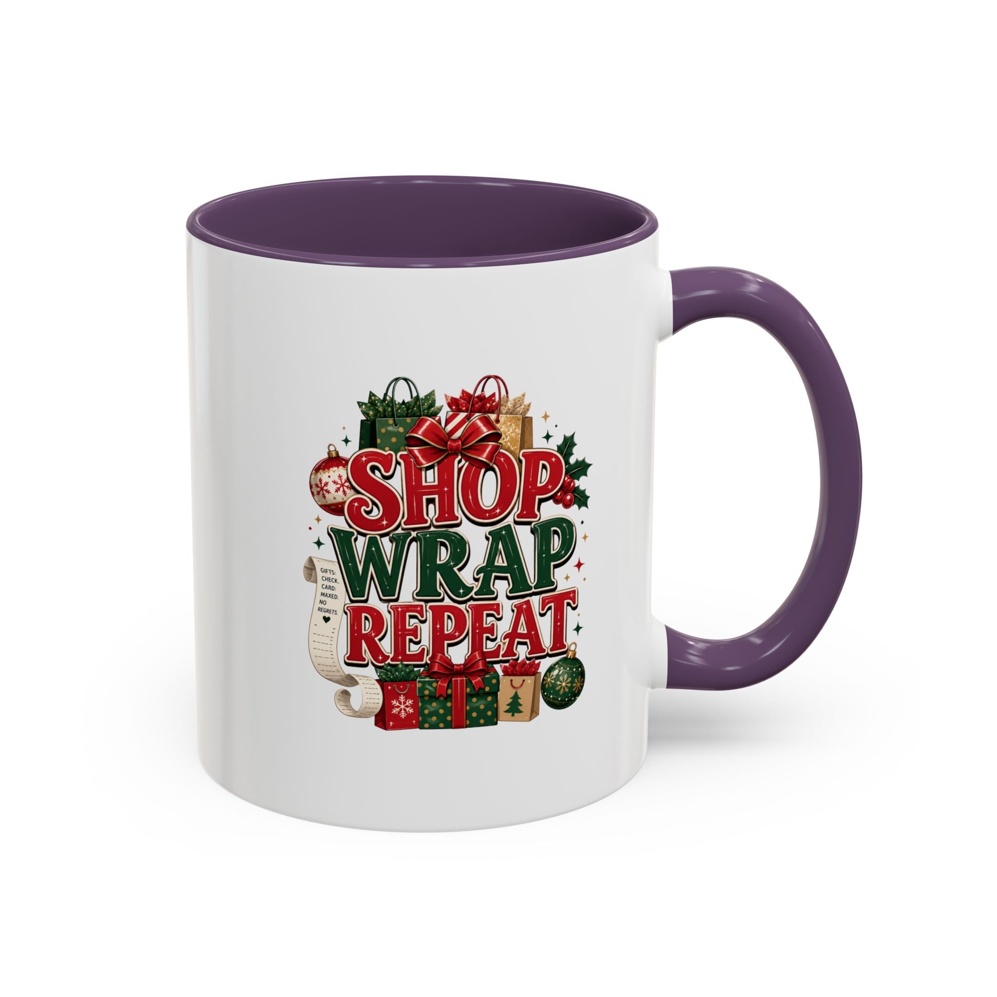 Shop Wrap Repeat Christmas Accent Coffee Mug