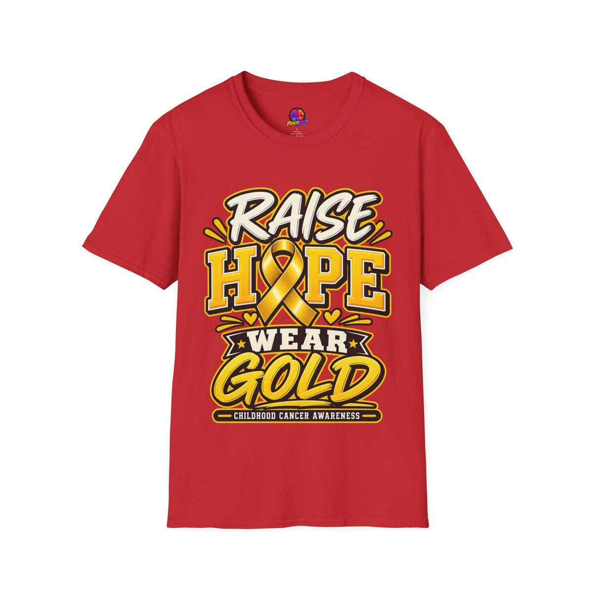 Raise Hope Wear Gold T-Shirt — Childhood Cancer Awareness