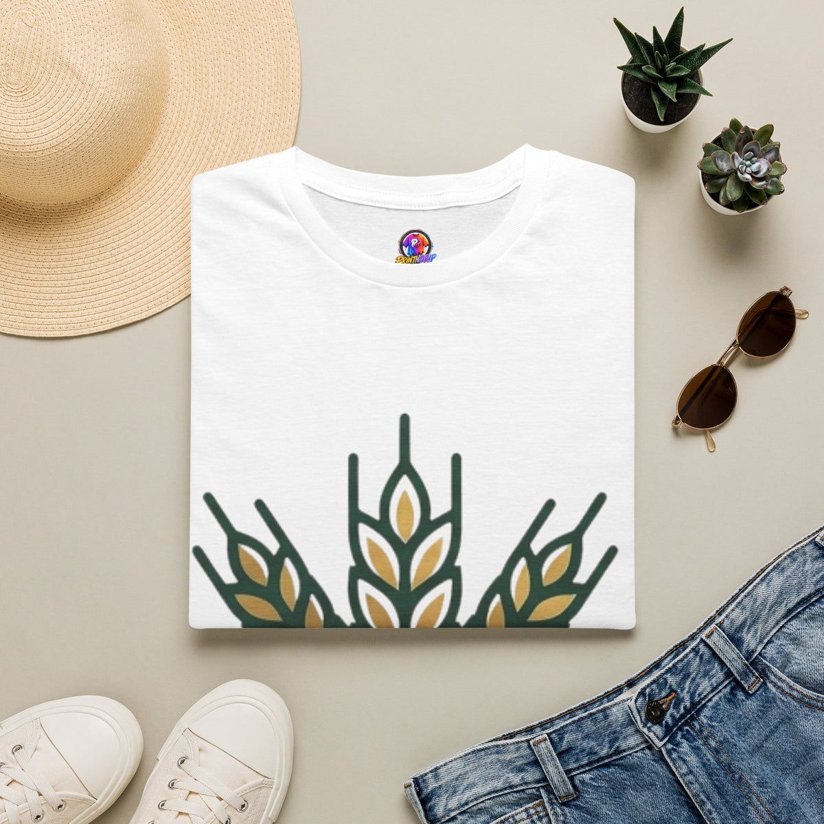 Virgo Zodiac Wheat Graphic T-Shirt