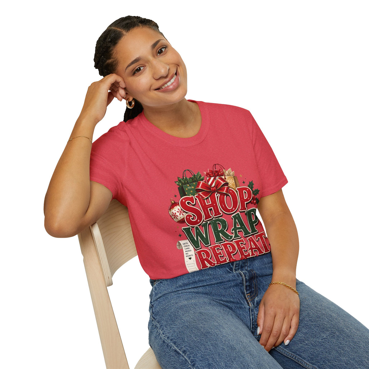 Christmas 'Shop Wrap Repeat' T-Shirt