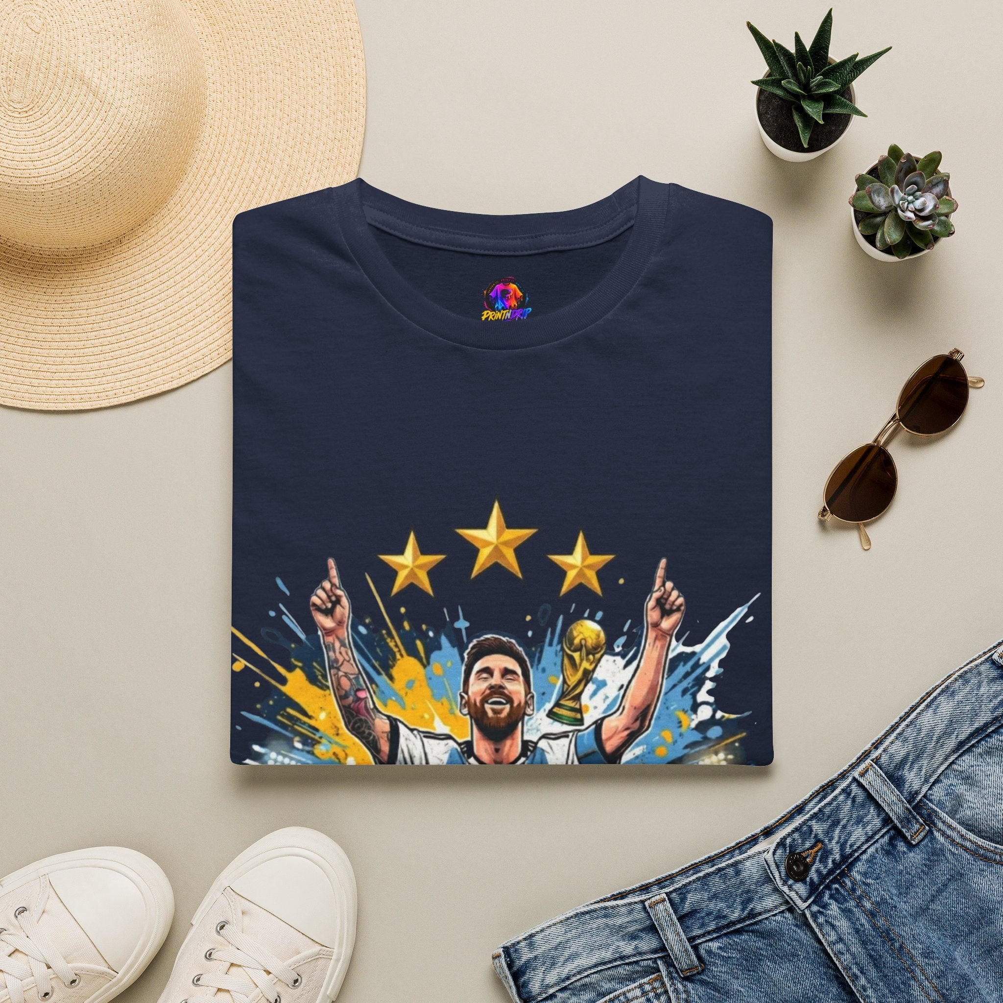 Argentina Messi Soccer T‑Shirt — World Cup Champion Fan Tee