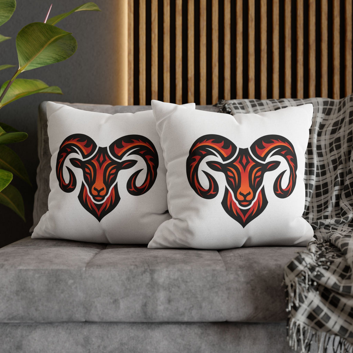 Aries Fiery Ram Head Pillowcase