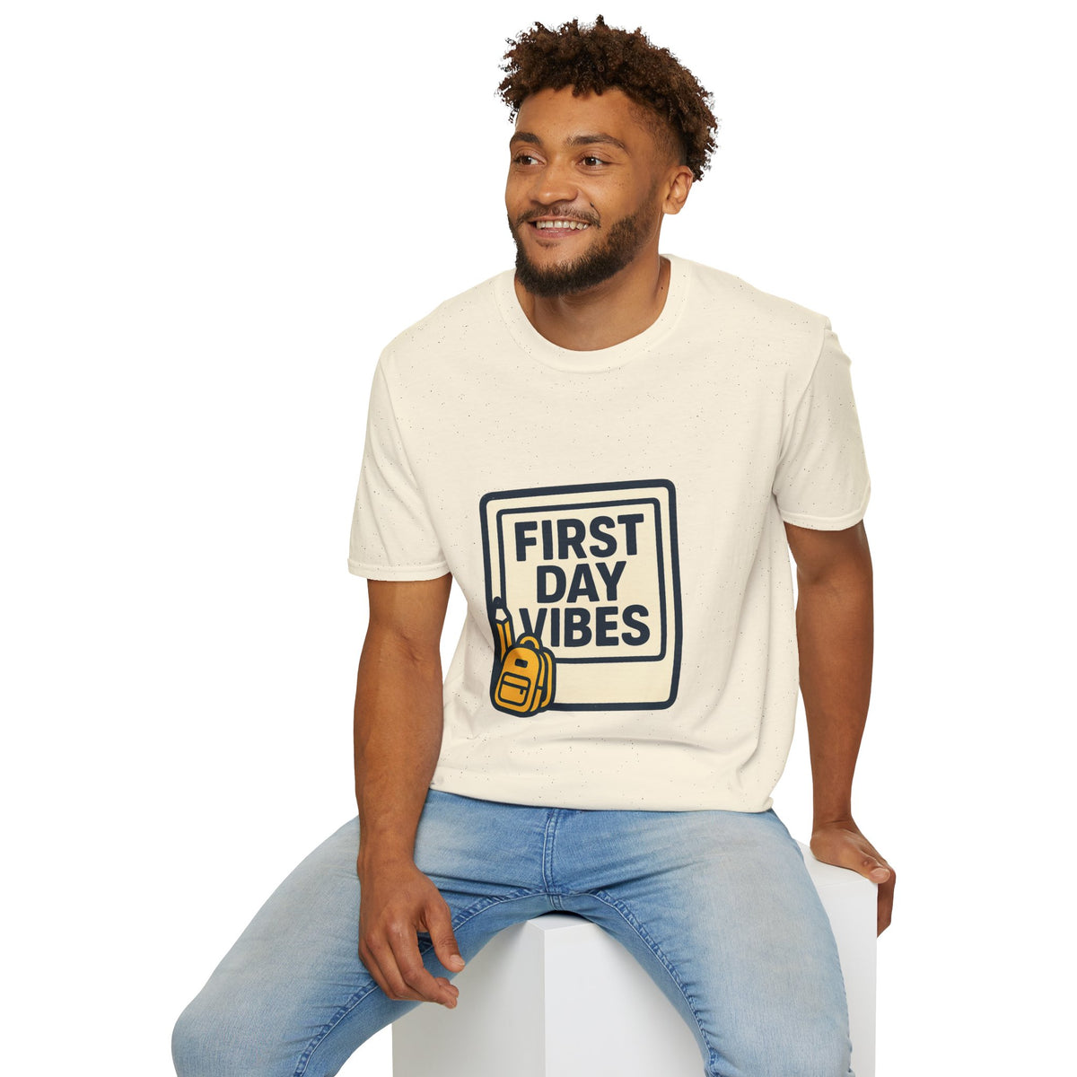 First Day Vibes T-Shirt — 'First Day' Retro Badge Tee - Trending Now - September 2026