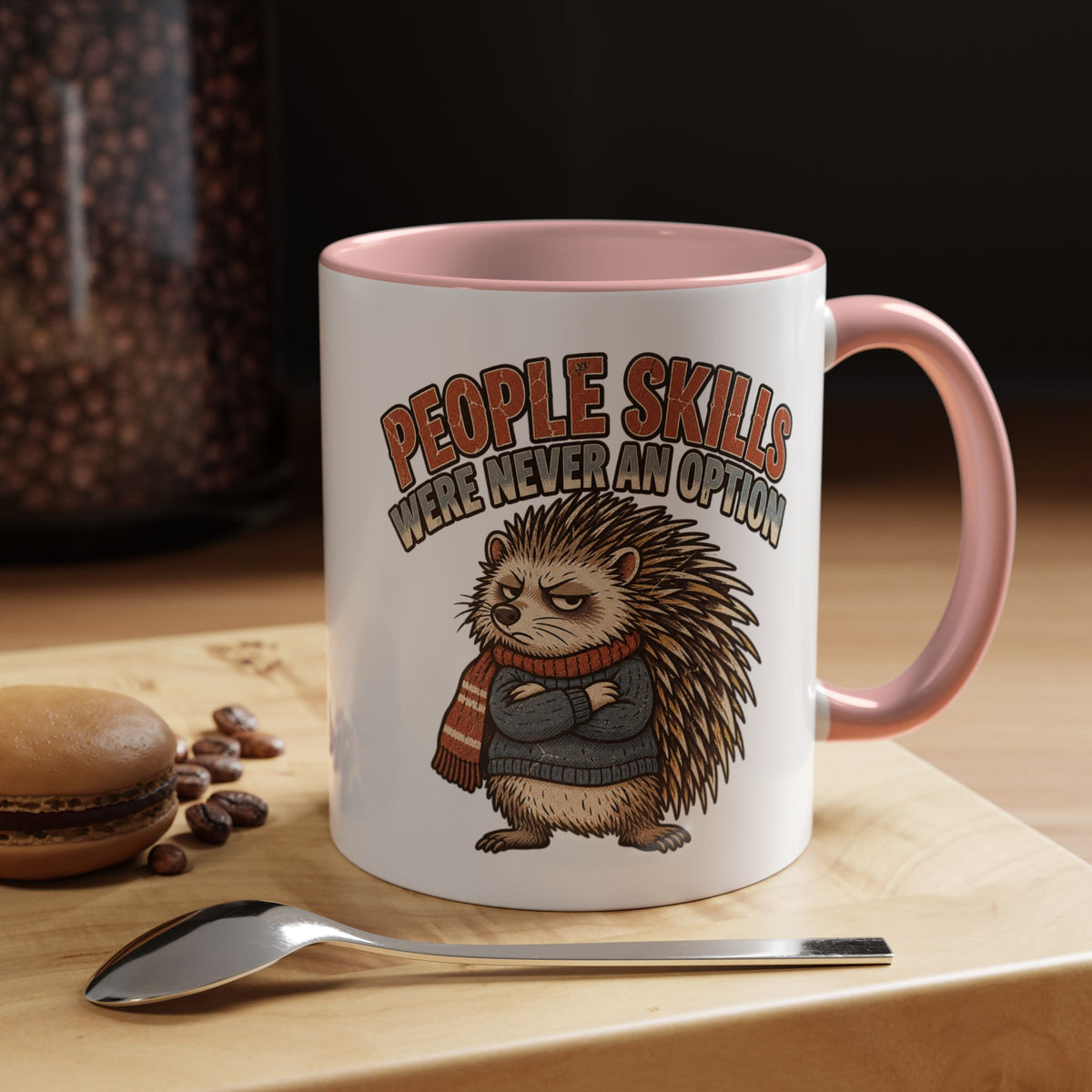Funny And Witty "People Skills Were Never An Option" Accent Coffee Mug (11, 15oz)