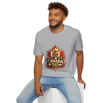 Canada World Cup T‑Shirt — Maple Leaf Soccer Trophy 26