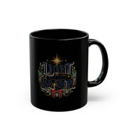 Christmas Light the Season Black Coffee Mug — Holiday Decorative Christmas Tea Cup