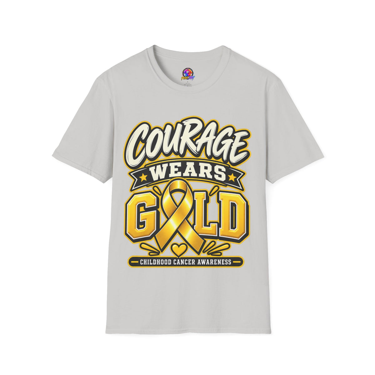 Childhood Cancer Awareness T-Shirt — "Courage Wears Gold"