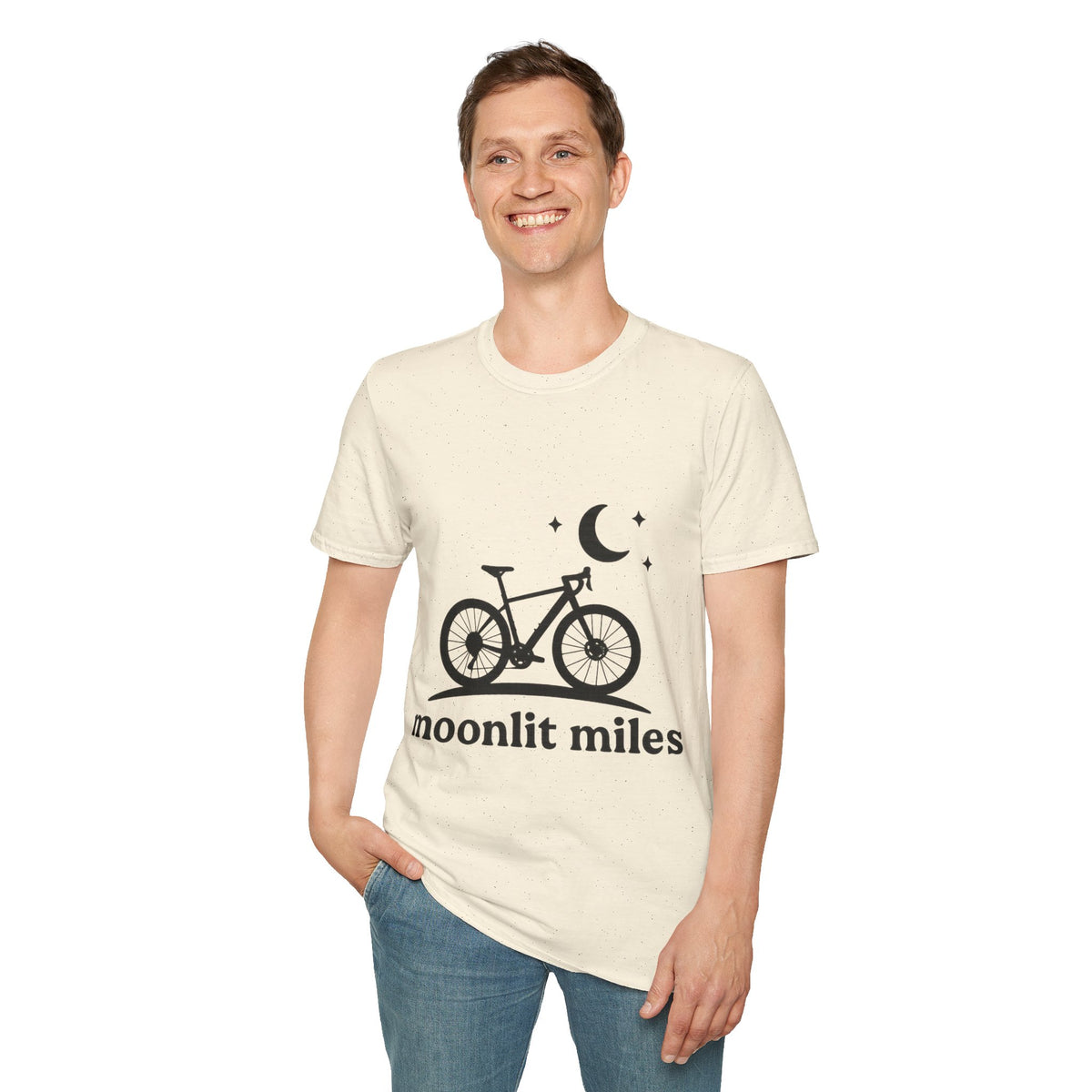 "Moonlit Miles" Celestial Cycling Tee | Night Rider Bike Graphic T-Shirt - Trending Now - September 2026