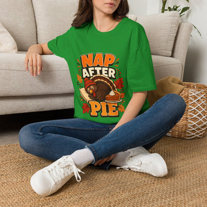Nap After Pie T-Shirt — Funny Thanksgiving Turkey Tee