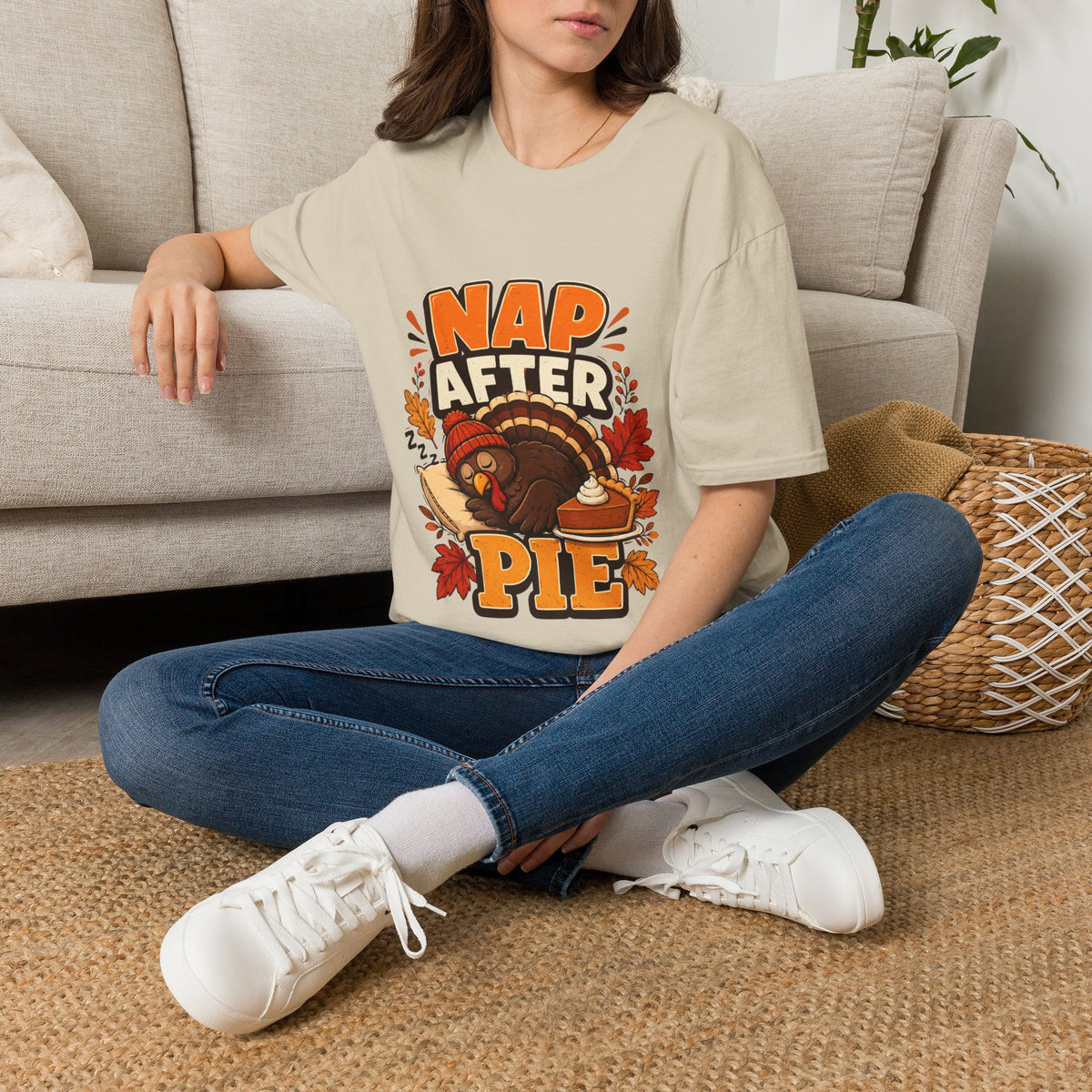 Thanksgiving T-Shirt Nap After Pie T-Shirt — Funny Thanksgiving Turkey Tee