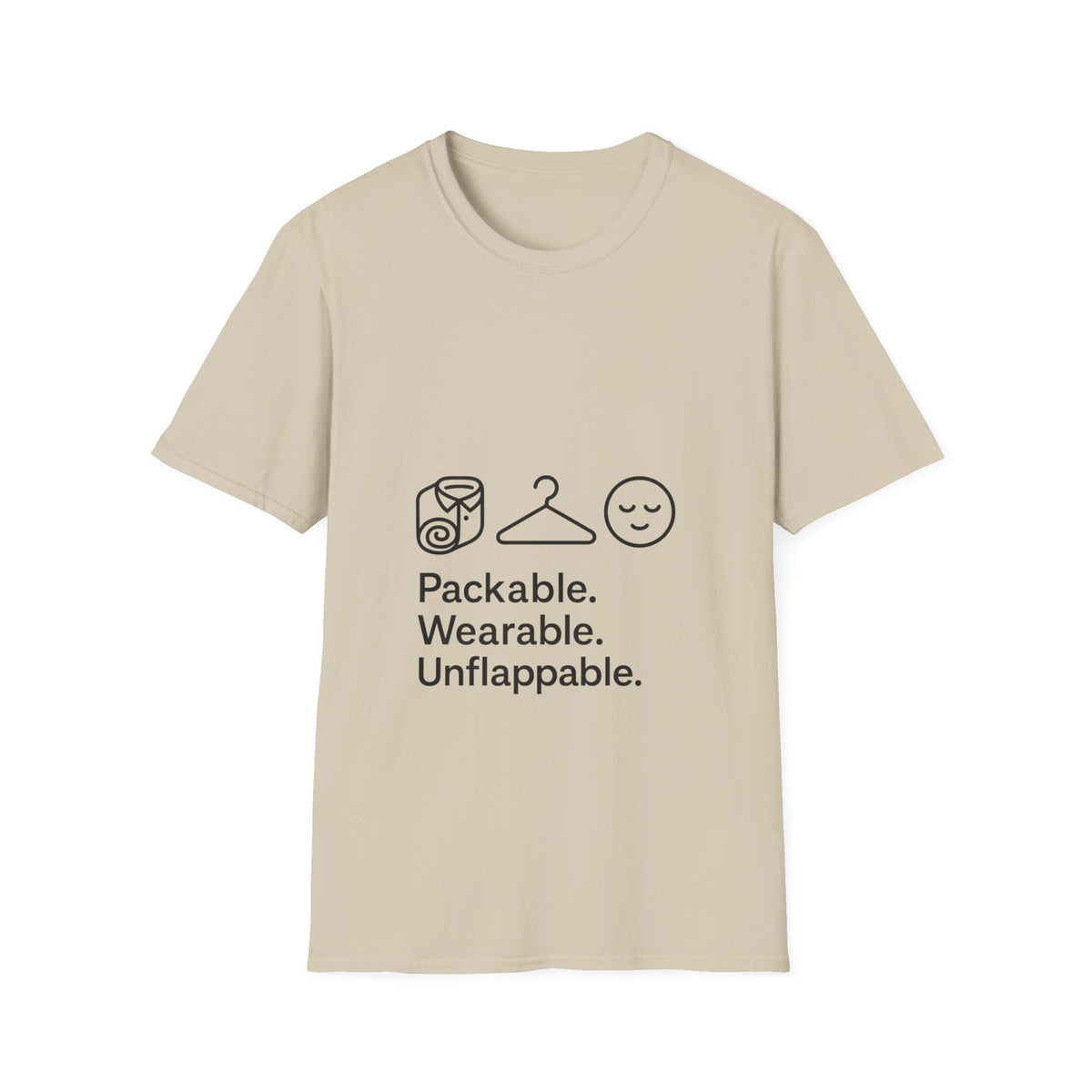 Packable. Wearable. Unflappable. T-Shirt — Minimal Travel Tee - Trending Now - October 2026