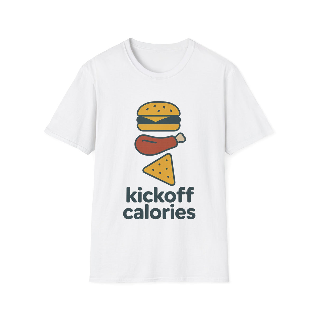 Funny 'Kick Off Calories' T-Shirt — Burger, Drumstick & Pizza Fitness Humor Tee - Trending Now - August 2026