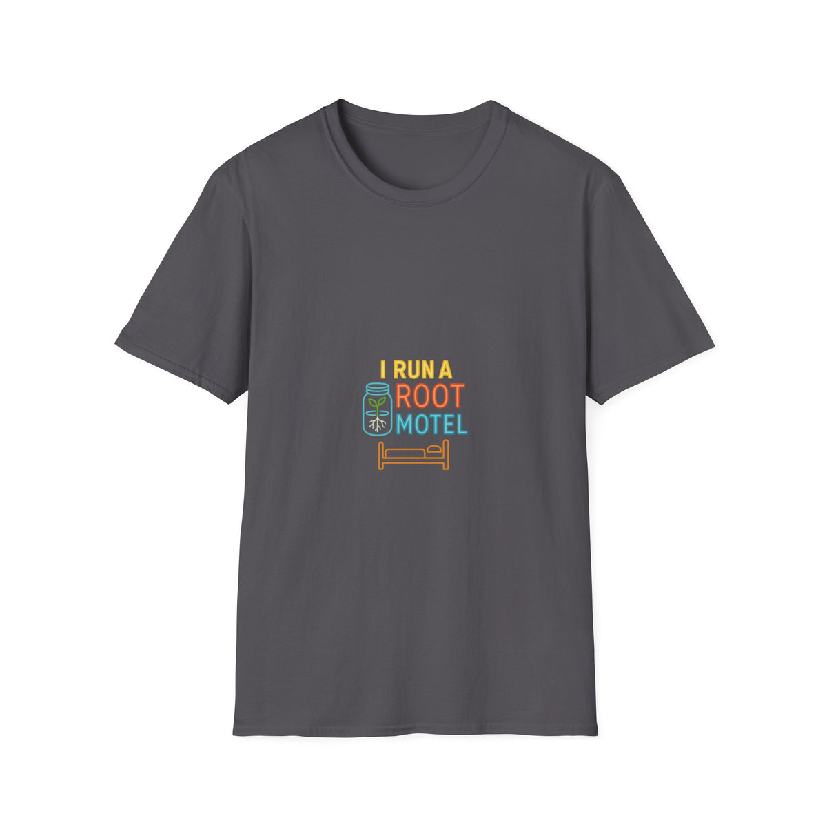"I Run A Root Motel" Retro Travel Lodge Tee - Funny Plant Parent Gardening White T-Shirt - Trending Now - September 2026