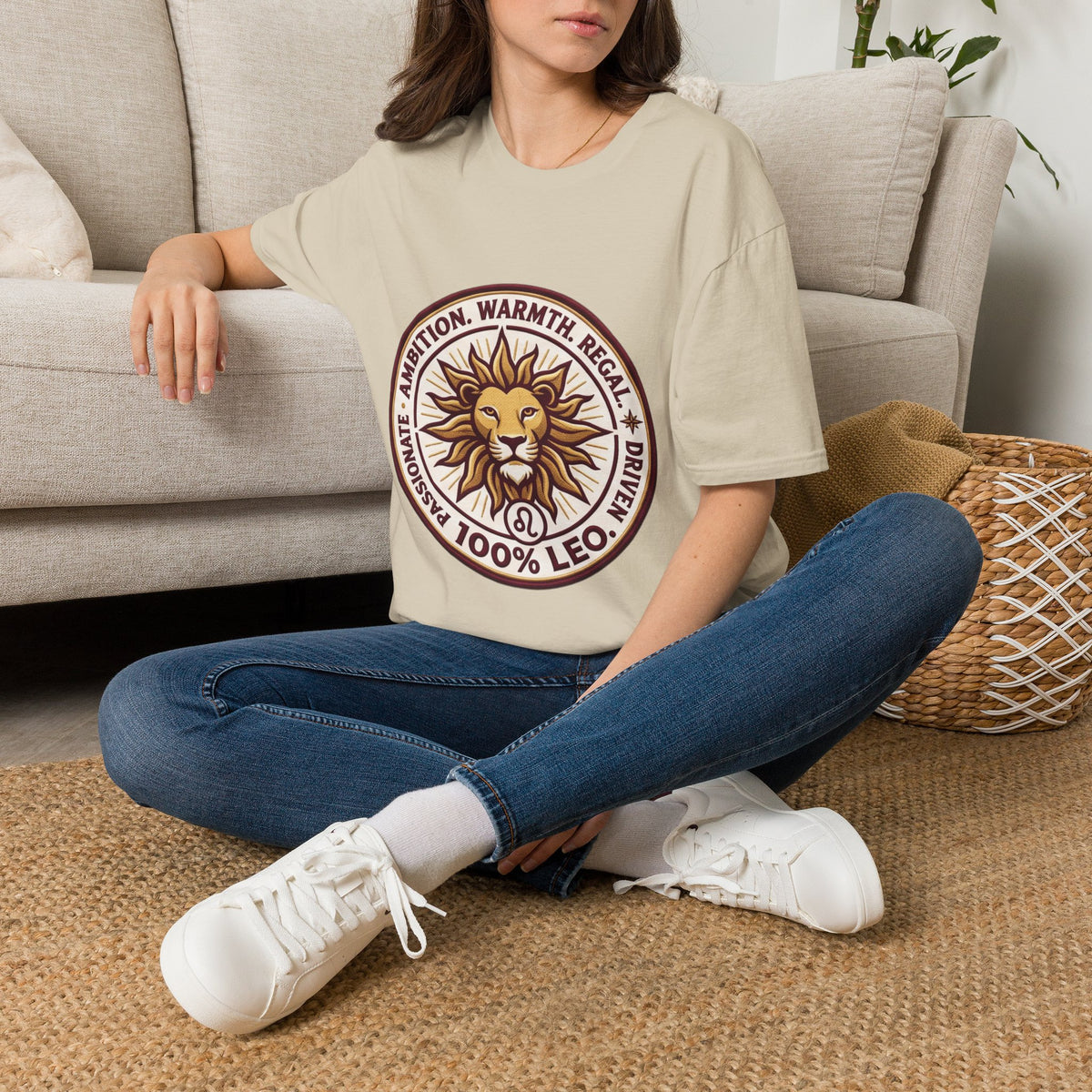 Leo Zodiac Lion T-Shirt — Ambition, Warmth & Regal Pride Graphic Tee