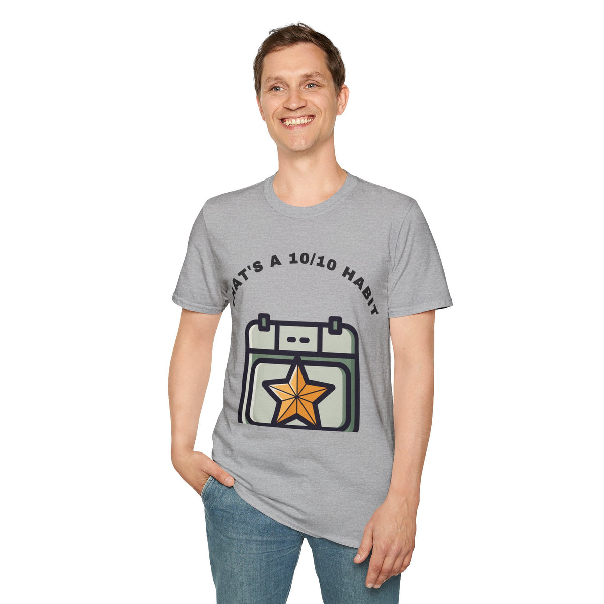 T-Shirt — "That's a 10/10 Habit" Star Patch Graphic Tee - Trending Now - September 2026