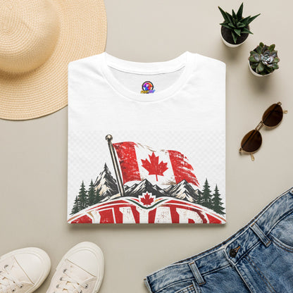 Canada Soccer T‑Shirt — Canadian Flag & Maple Leaf Crest