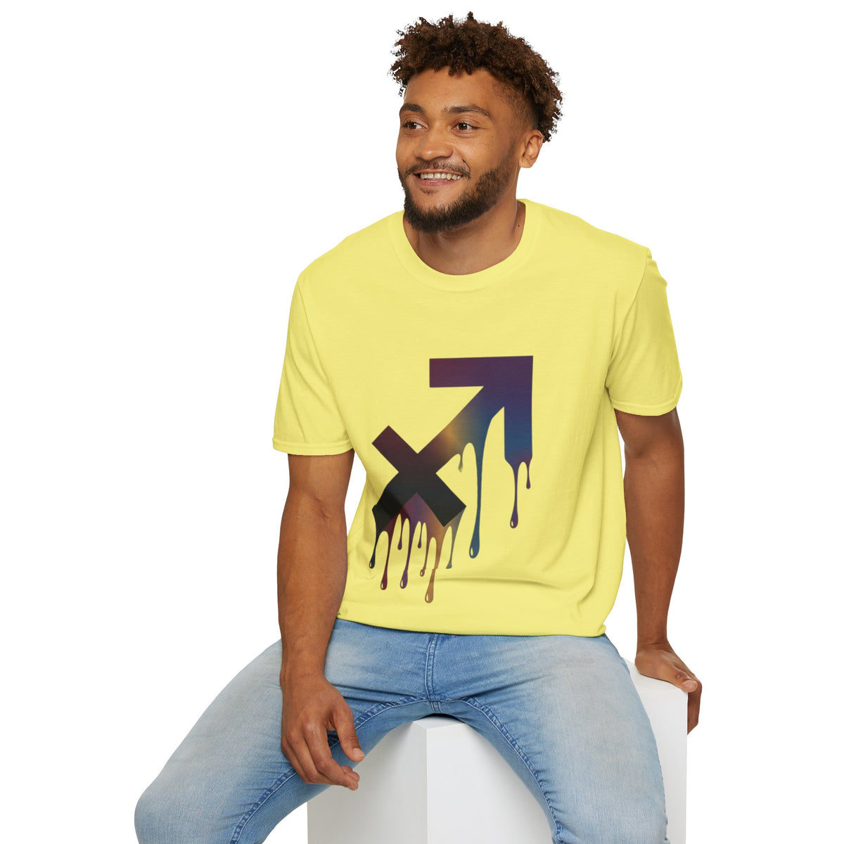 Sagittarius Drip T-Shirt — Gradient Astrological Arrow Tee